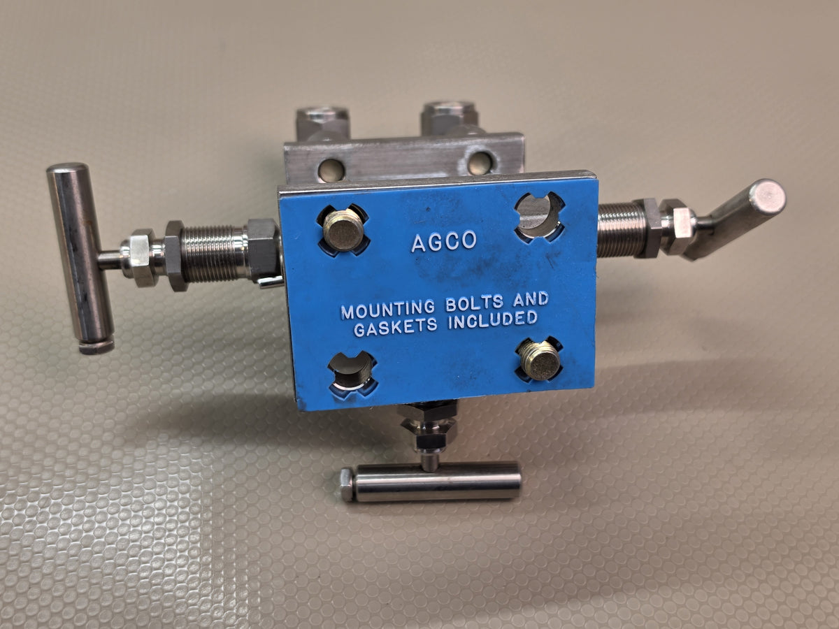 TESCOM Anderson Greenwood M4NHS 4156659 316 SS 3-Valve Manifold 6000 PSI