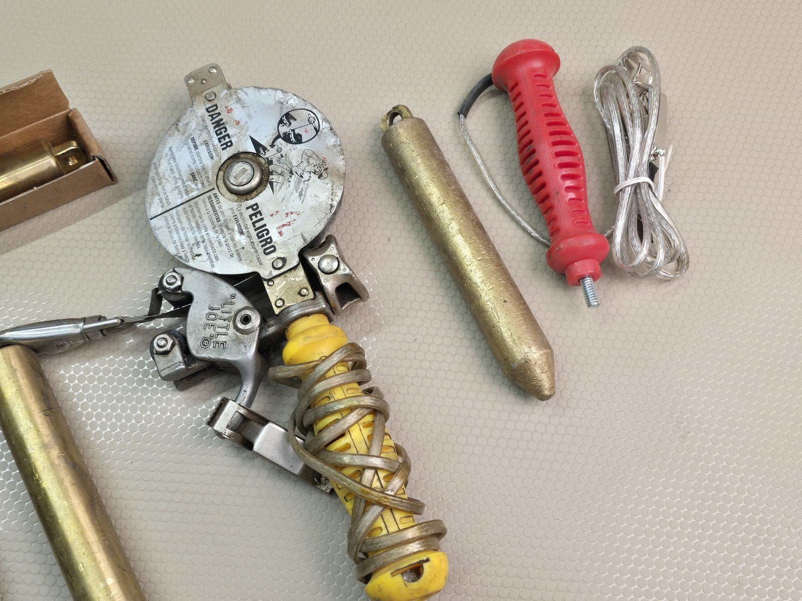 Little Joe Oil Gauging Tape Reel Line Lufkin Kit 2 Reels & 4 Brass Plumb Bobs