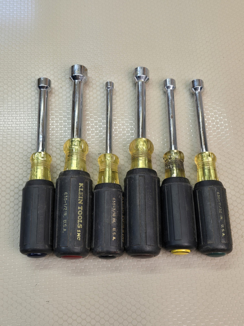 KLEIN TOOLS INC 630 Hollow-Shaft Nut Driver Set 6-Piece 1/2 3/16 11/32 In. Used