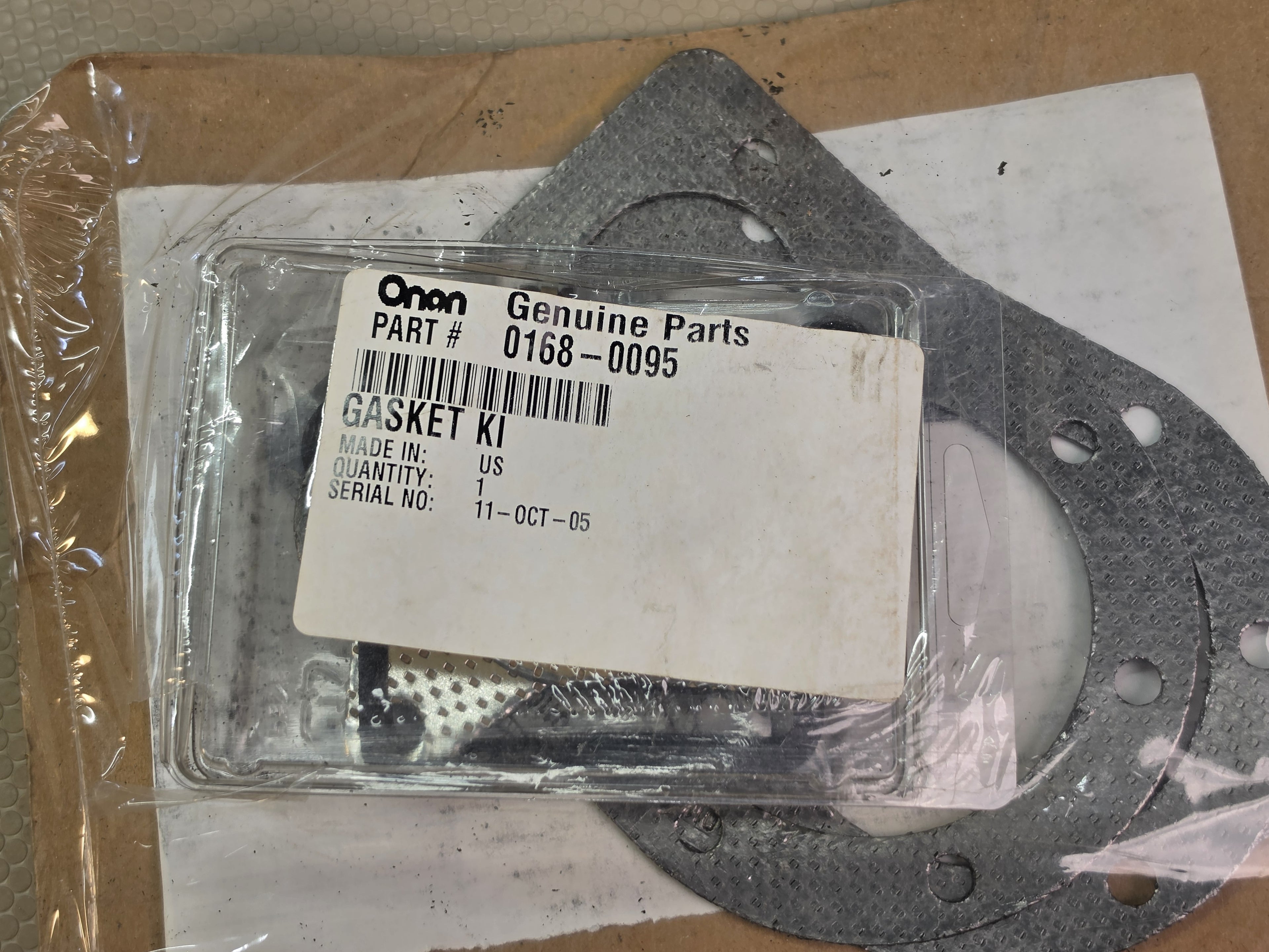 Onan 0168-0095 Gasket Kit Genuine Parts Generator Engine
