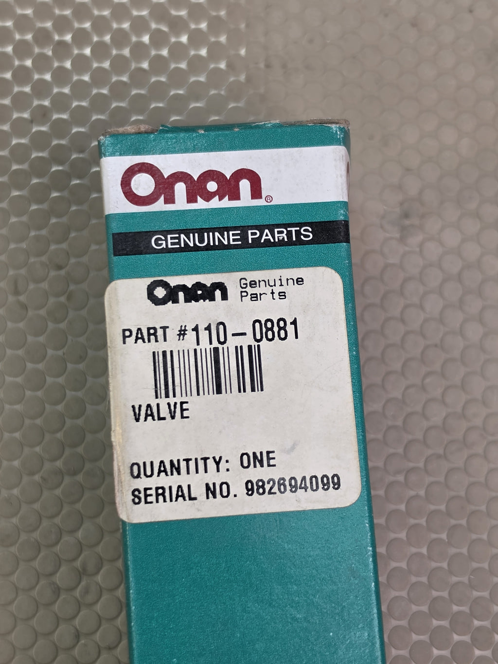 Onan 110-0881 Intake Valve Genuine Parts NOS Generator Engine