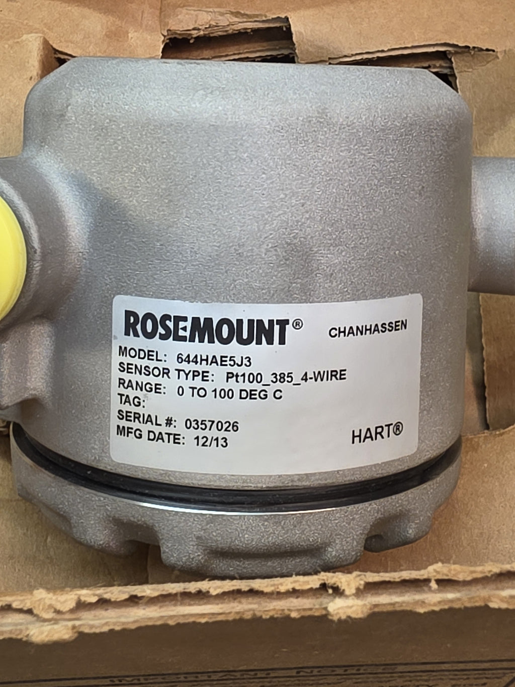 Rosemount 664 644HAE5J3 Temp Transmitter Steel Housing Pt100 0-100C - NEW