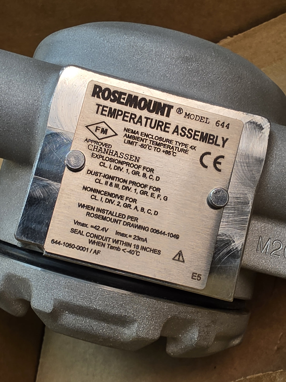 Rosemount 664 644HAE5J3 Temp Transmitter Steel Housing Pt100 0-100C - NEW