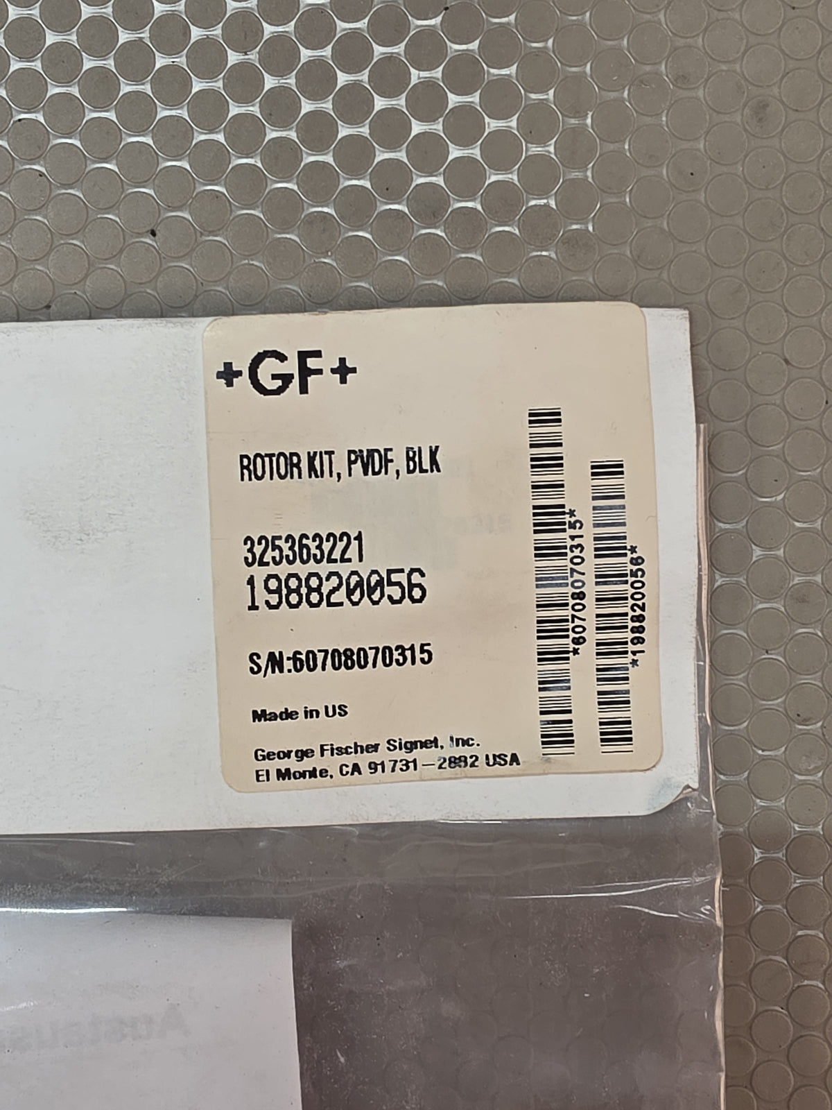 GF Signet 198820056 Rotor Kit PVDF Black Flow Sensor Replacement NEW