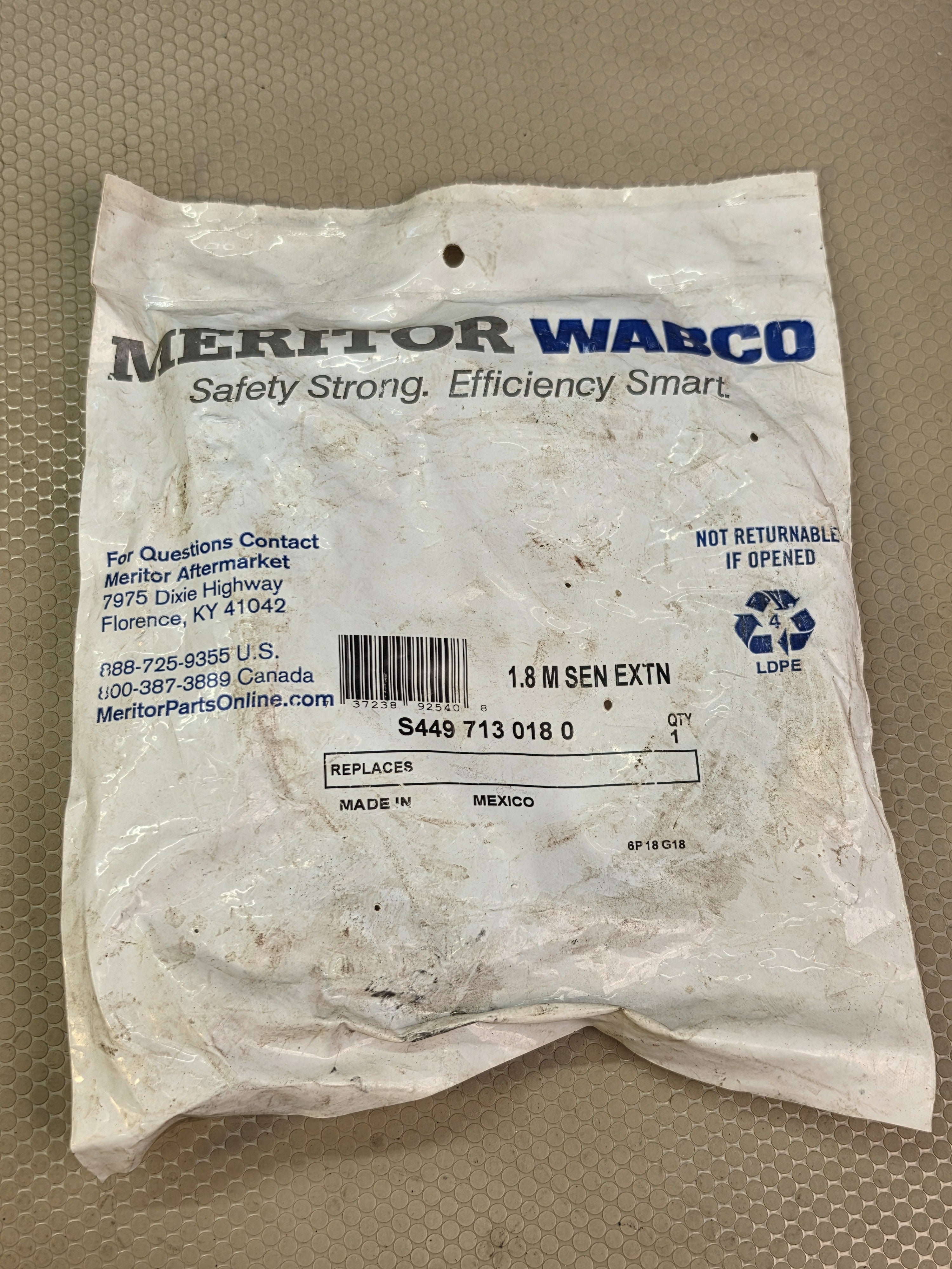 Meritor Wabco S4497130180 ABS Sensor Extension Cable 1.8M NEW