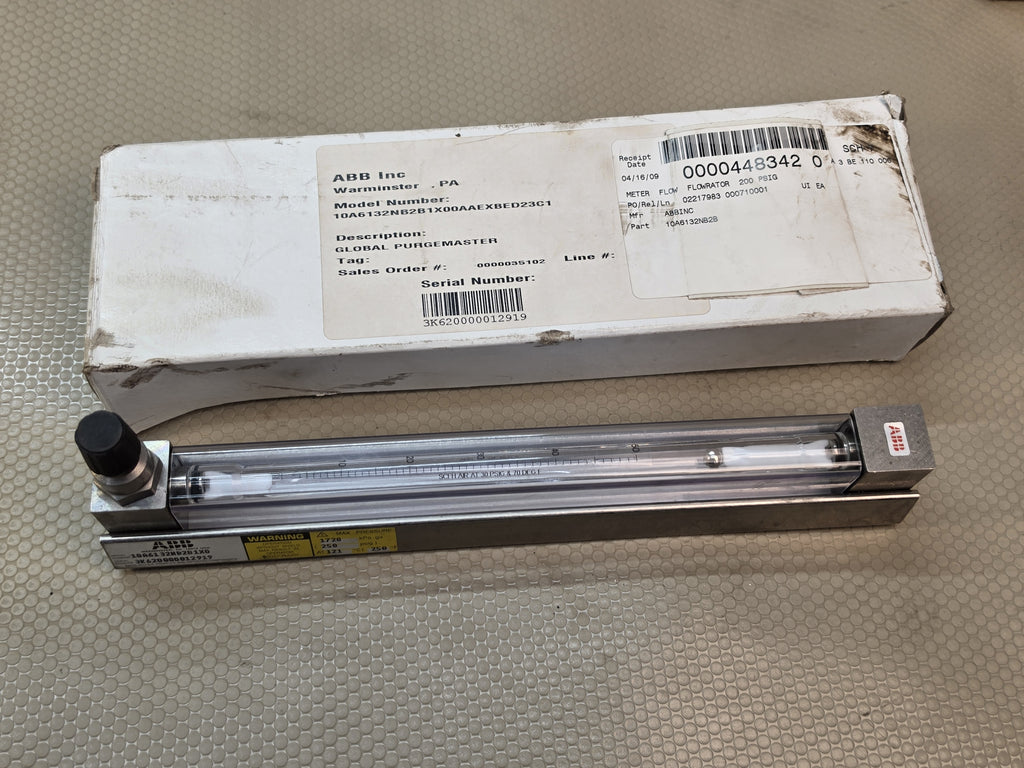 ABB 10A6132NB2B1X00AAEXBED23C1 Global Purgemaster Rotameter Flow Meter - NEW