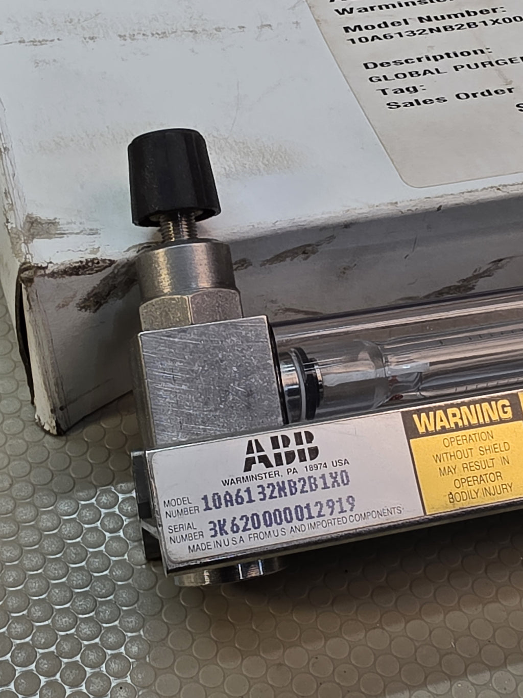 ABB 10A6132NB2B1X00AAEXBED23C1 Global Purgemaster Rotameter Flow Meter - NEW