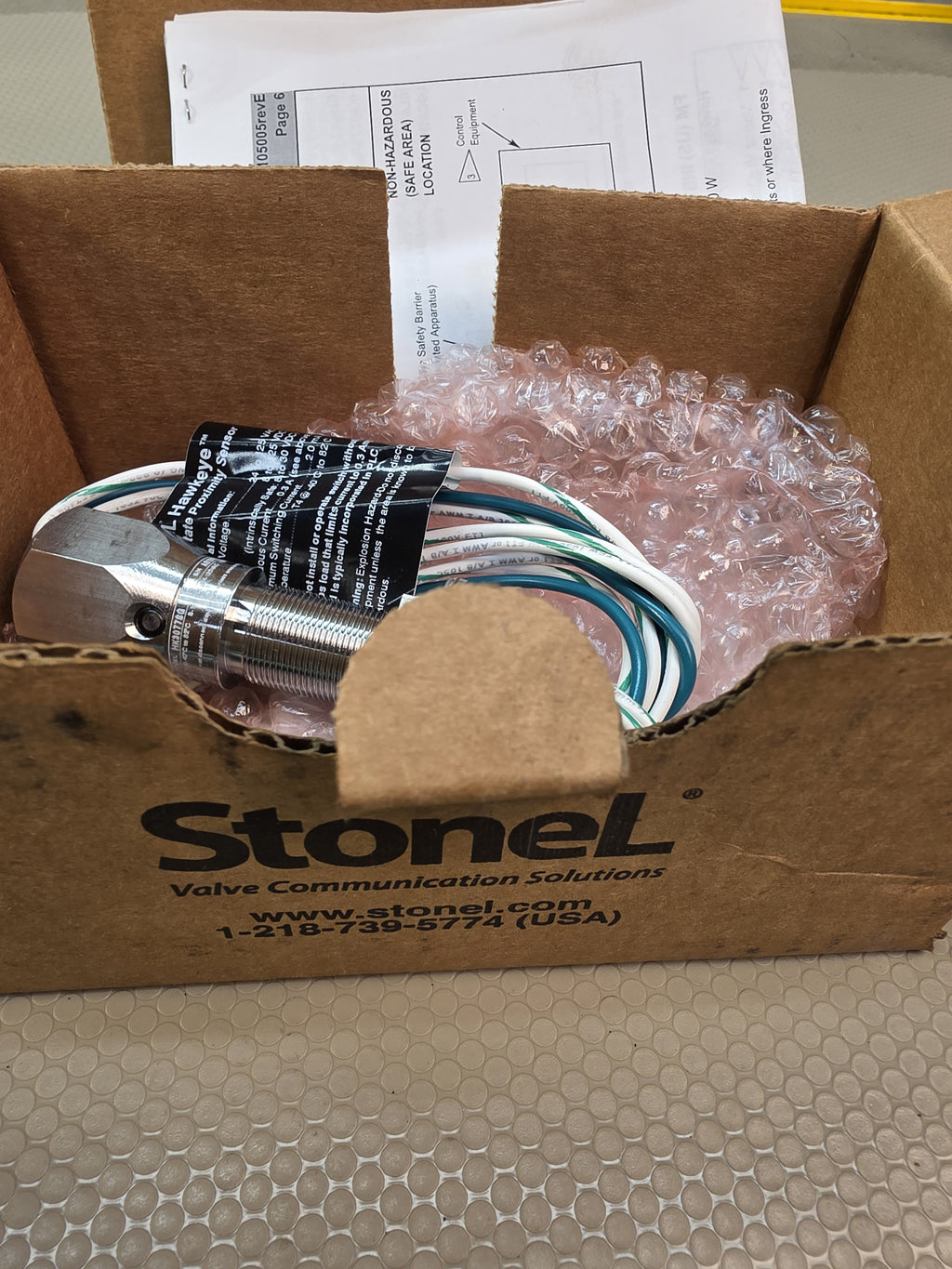 StoneL MA0050014 HK3077SG Hawkeye Proximity Sensor Valve Position Monitor - NEW