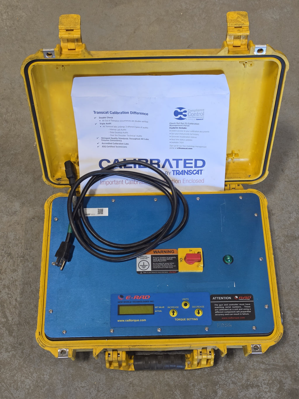 E-RAD 3000 Electric Torque Control Box Controller 120V Calibrated