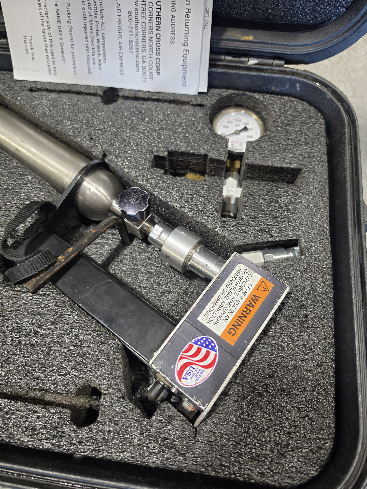 Southern Cross Flame Pack 400 FID Hydrocarbon Gas Leak Detector Kit w/ Case