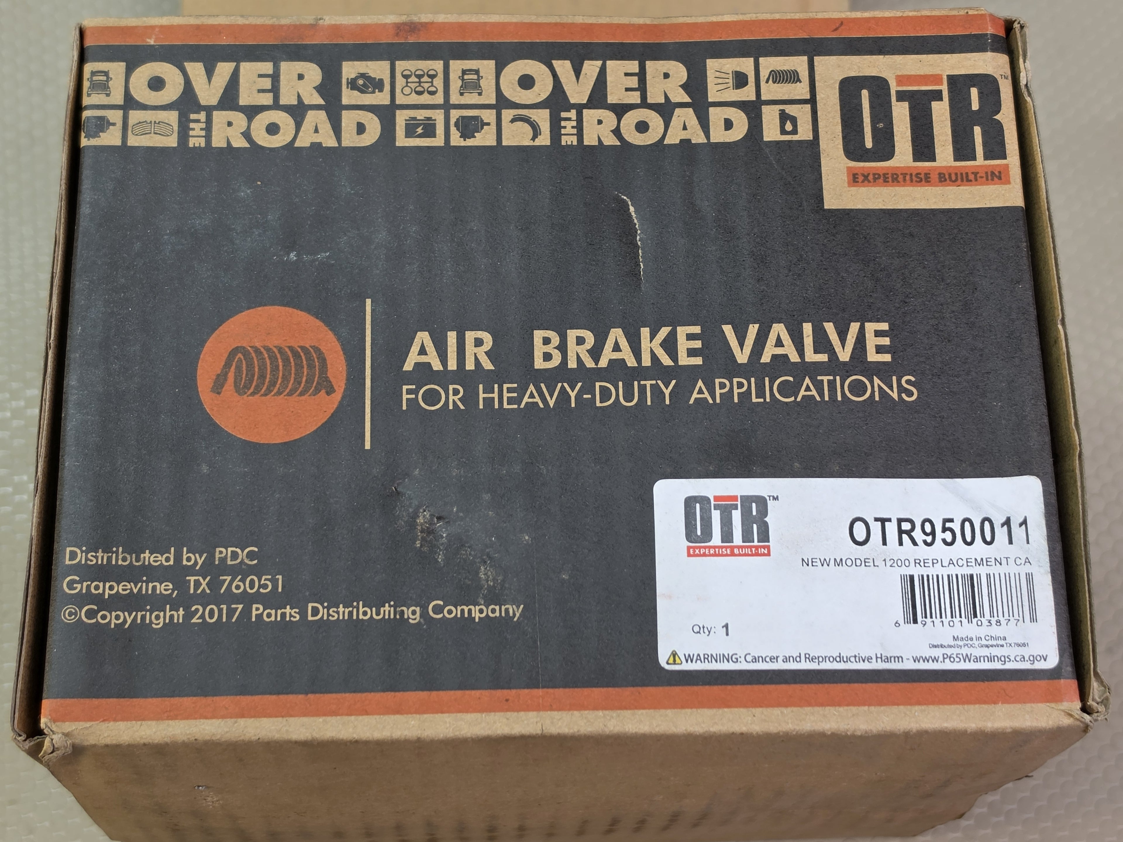 OTR OTR950011 Air Brake Valve New Model 1200 Replacement Heavy Duty Truck