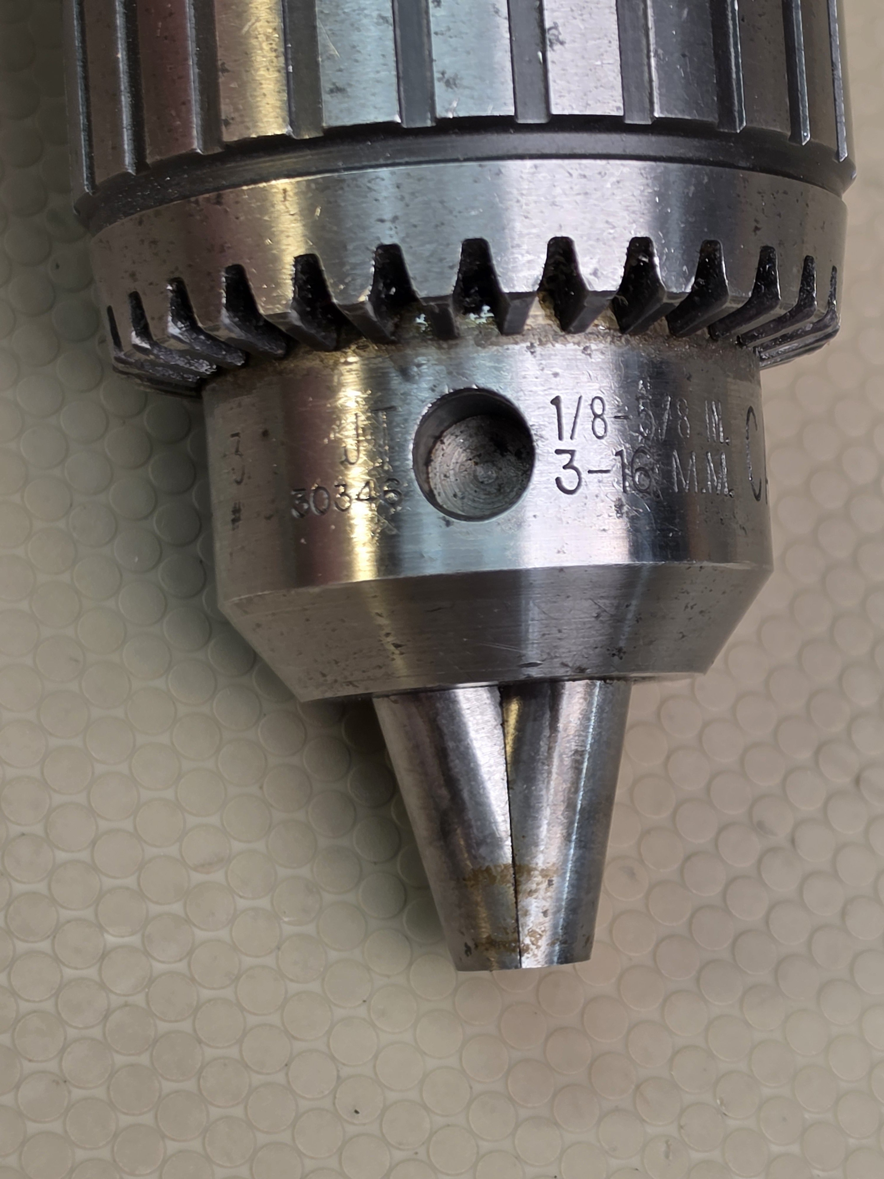 Jacobs 30346 Keyed Drill Chuck 1/8-5/8" 3-16mm Capacity 3 JT Taper USA