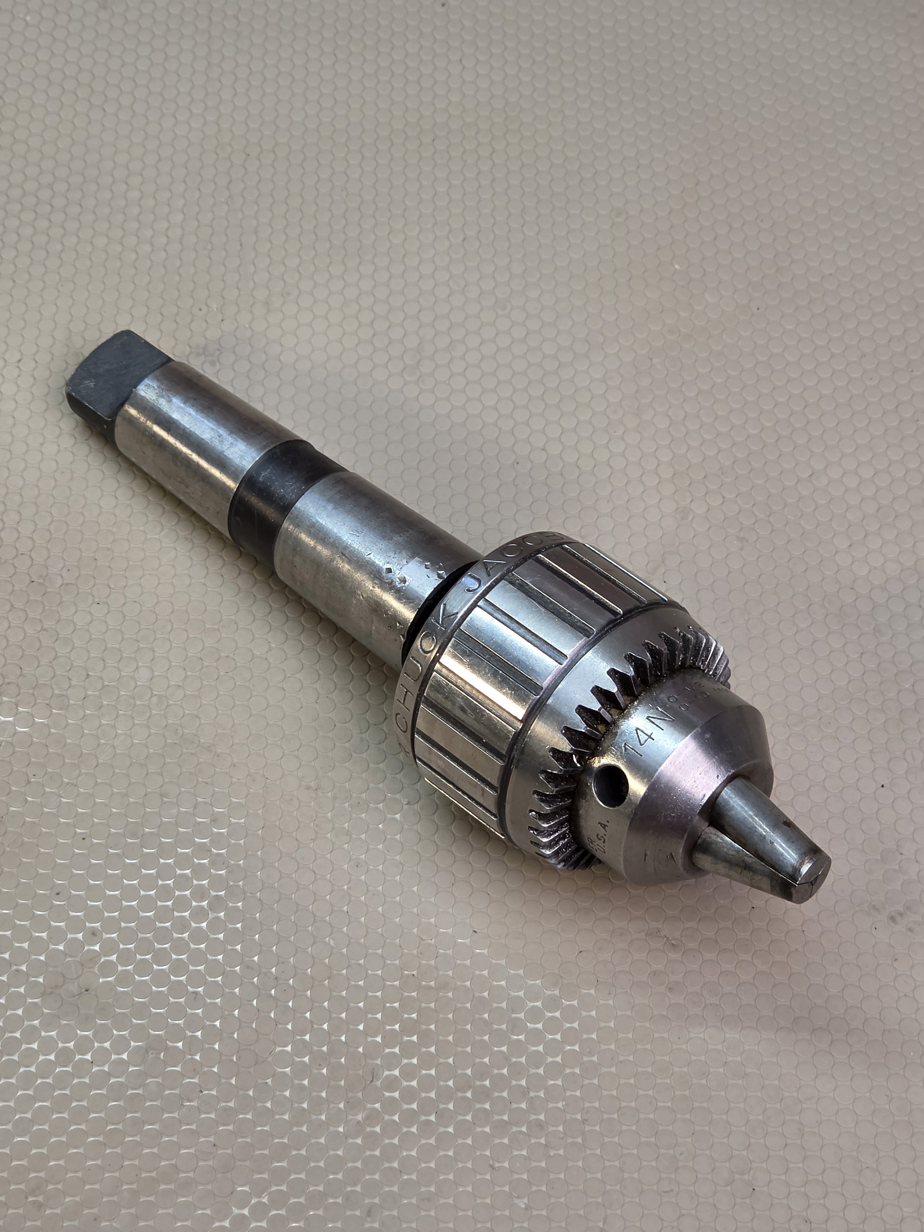 Jacobs 14N Ball Bearing Drill Chuck 0-1/2" Capacity Morse Taper Arbor