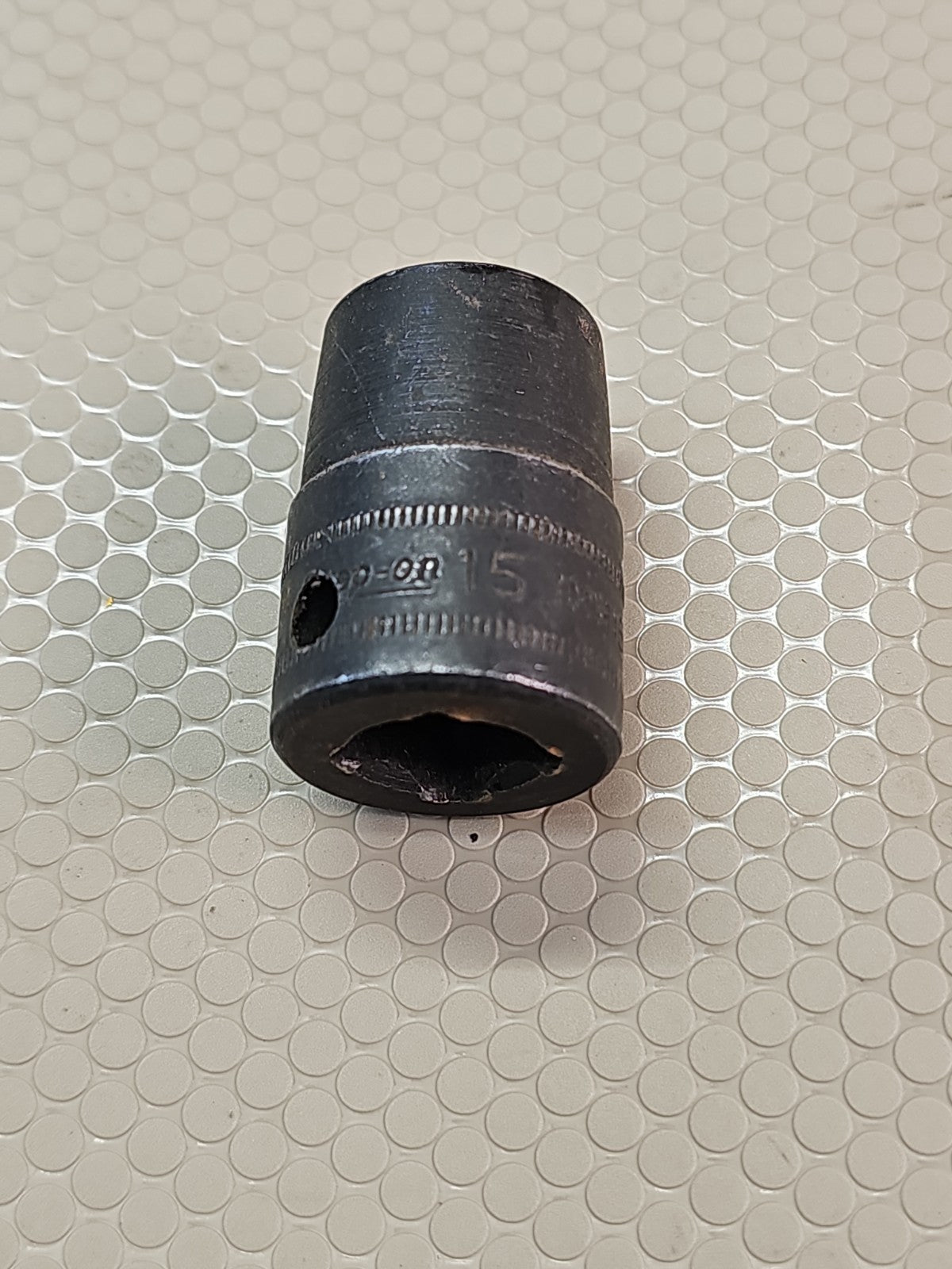 Snap-on Tools IMM150A 15mm 1/2" Drive 6-Point Shallow Impact Socket IMM150