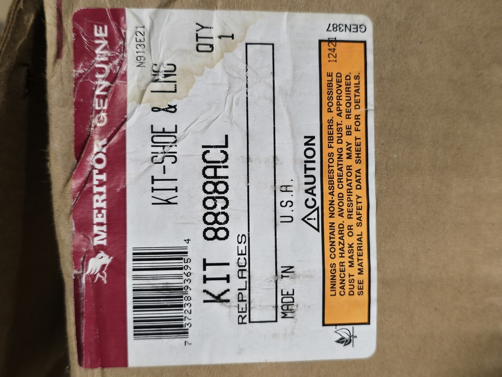 MERITOR KIT 8898ACL Brake Shoe & Lining Kit Genuine New 16.5x6 Q Plus