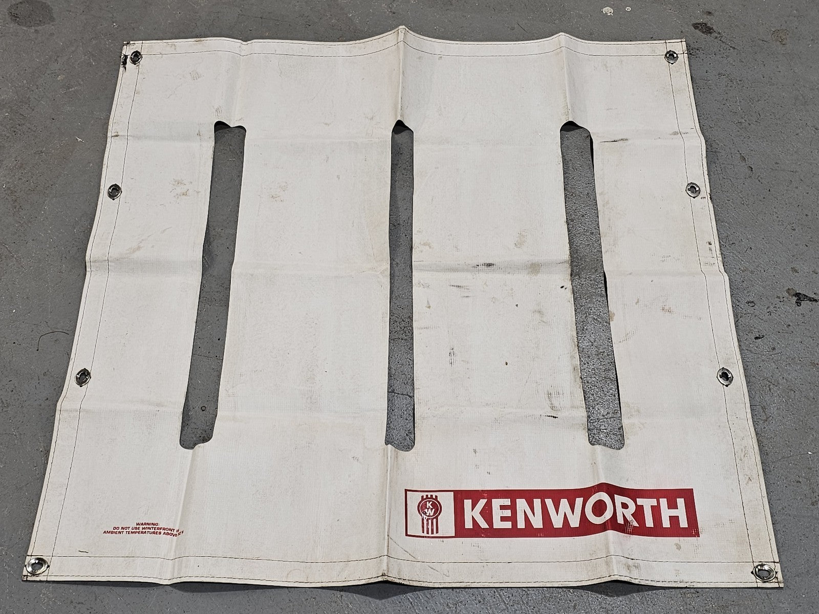 Kenworth Winterfront Truck Grille Cover 3 Cutouts Grommets