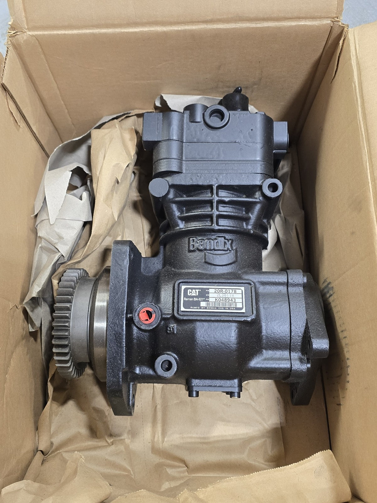 Caterpillar 20R-0178 Reman Air Compressor Bendix BA-921 K048943 OEM CAT GENUINE