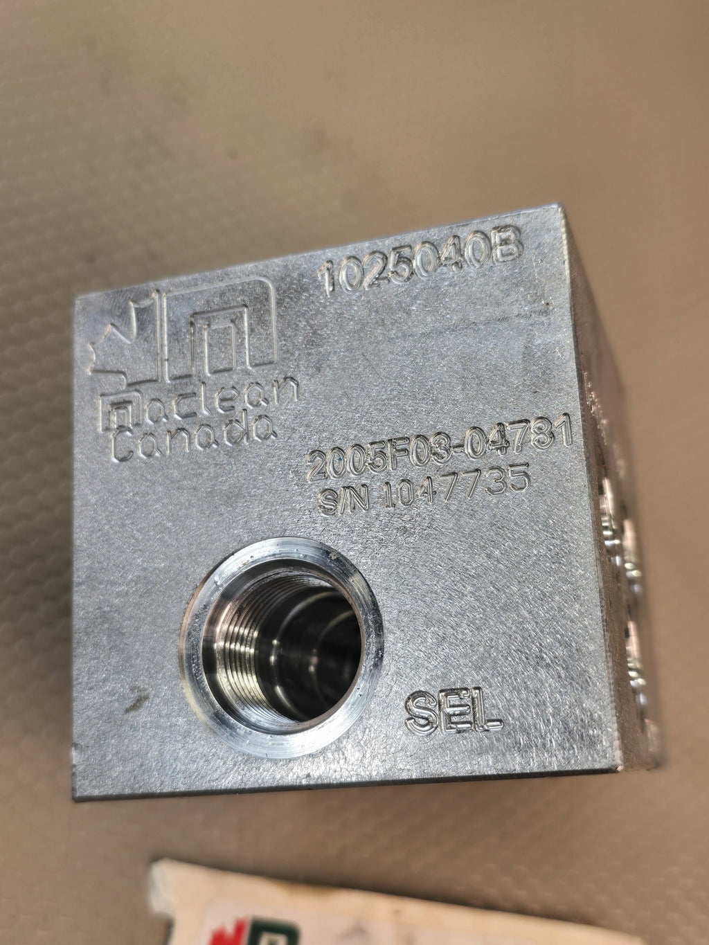 Maclean Mining1025041 Impact Press Control Valve SUN Hydraulic Manifold Block NE