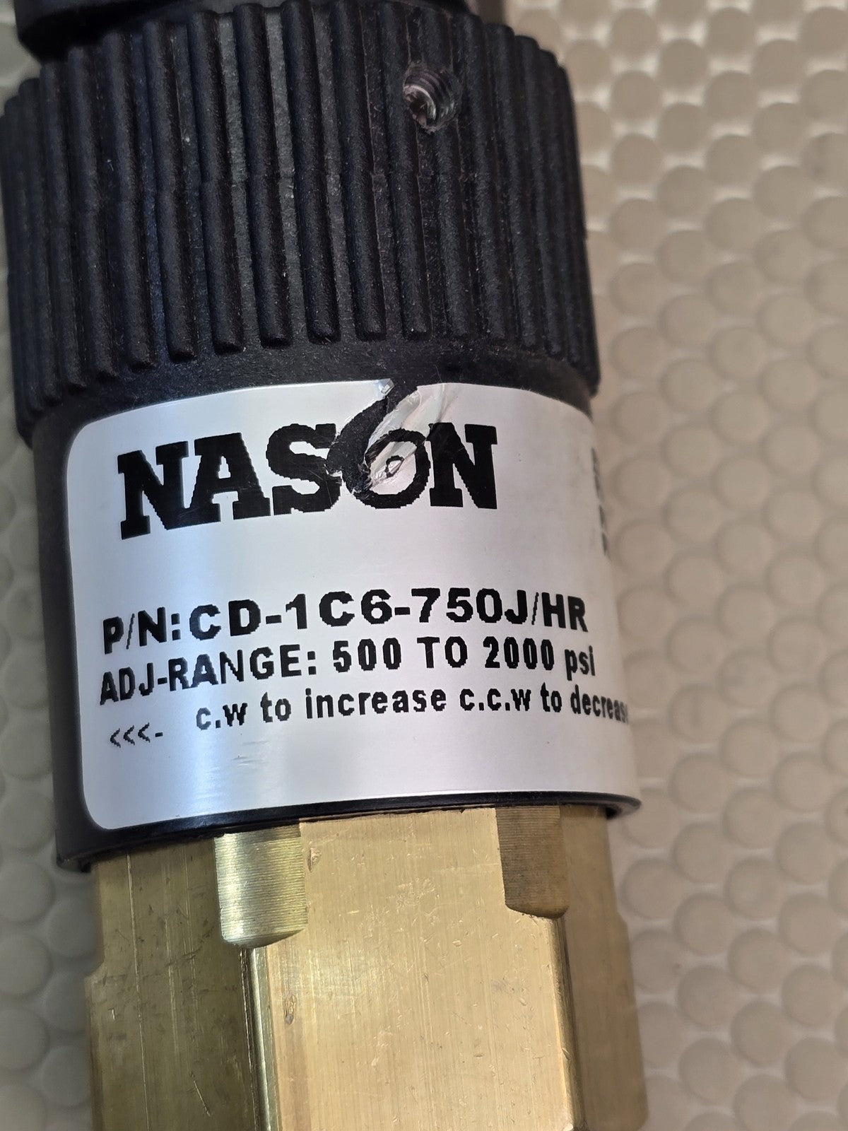 NASON CD-1C6-750J/HR Pressure Switch 500-2000 psi Adjustable Range