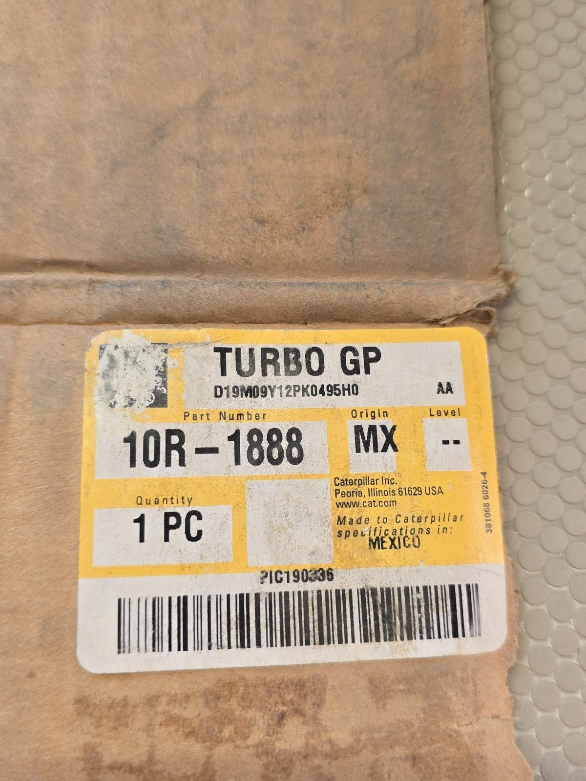 CAT OEM 10R-1888 Caterpillar C15 Acert Low Pressure Turbo Genuine OEM