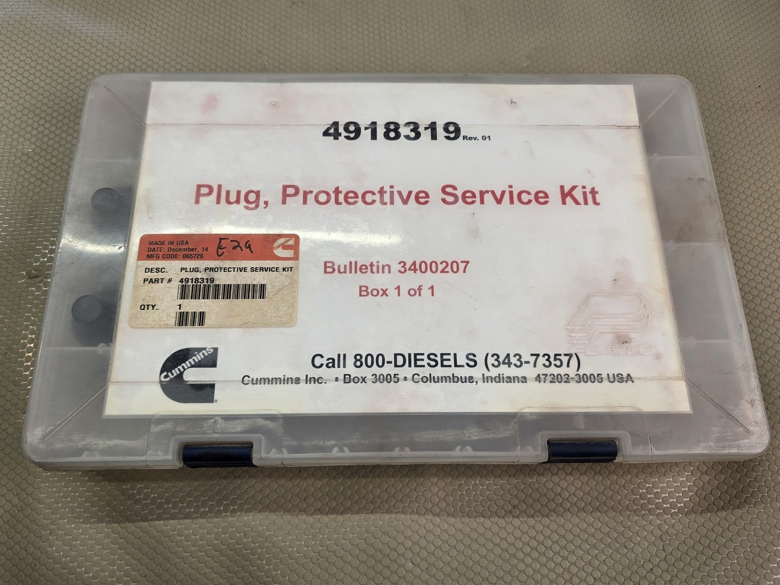 Genuine Cummins OEM 4918319 Service Kit & Plug Storage Case Kit