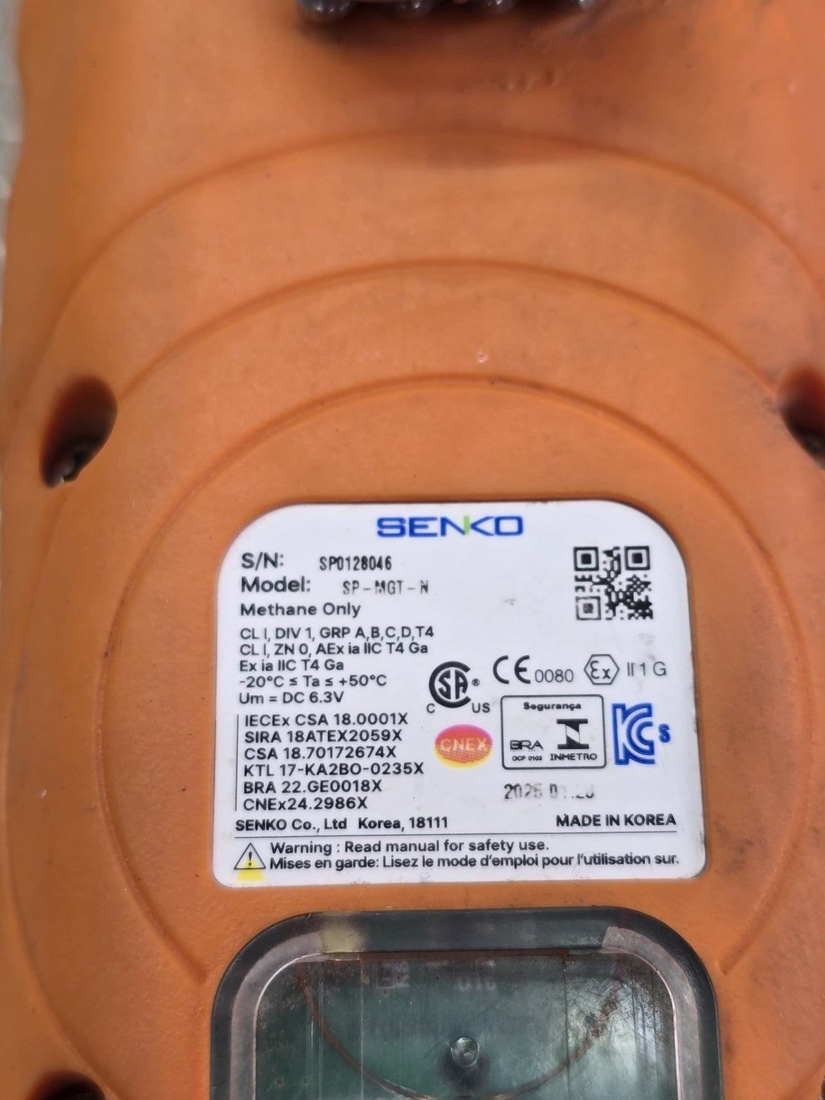 Senko SP-MGT-N Portable Methane Only Gas Detector Industrial Safety