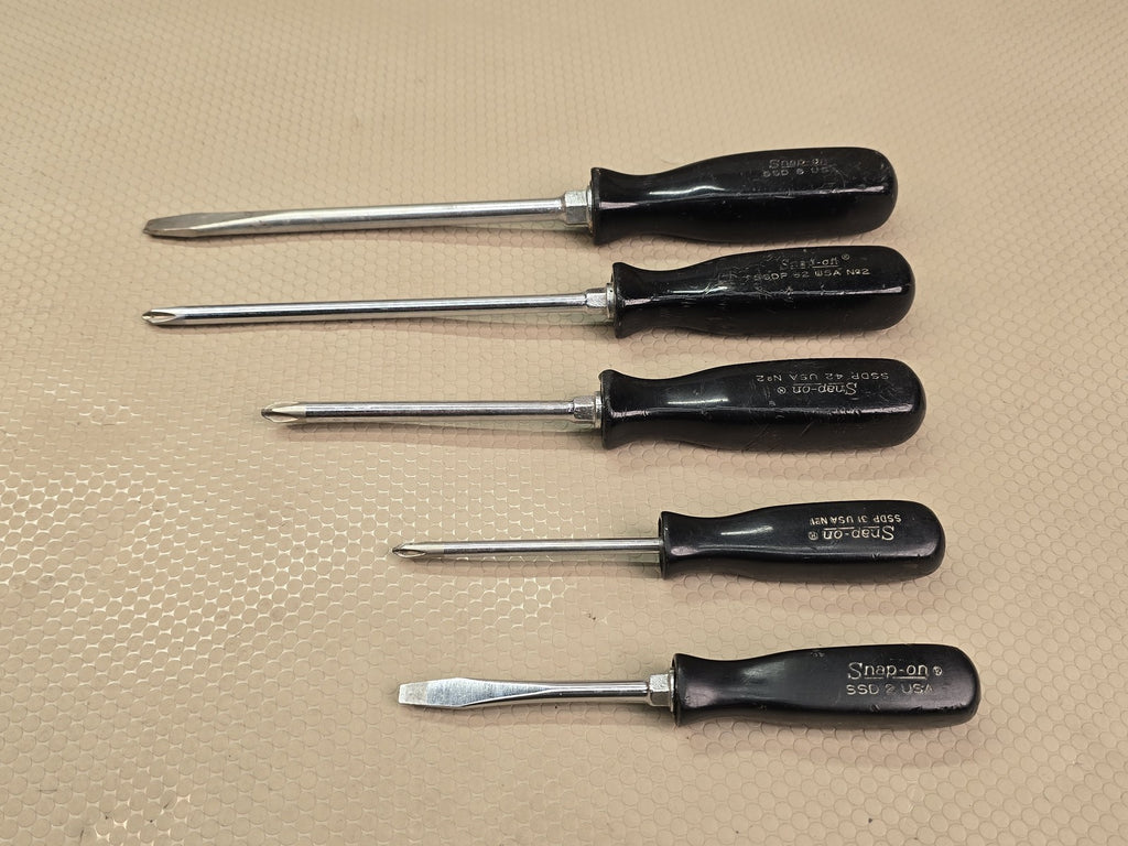 Snap-on 5pc Screwdriver Set Phillips Flathead SSDP82 SSDP62 SSDP42 SSDP31 SSD2