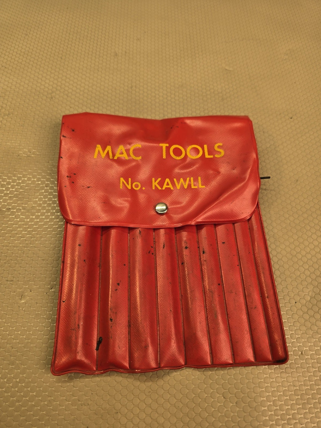 MAC TOOLS No. KAWLL 9 Piece SAE Long Arm Hex Key Wrench Set in Red Pouch