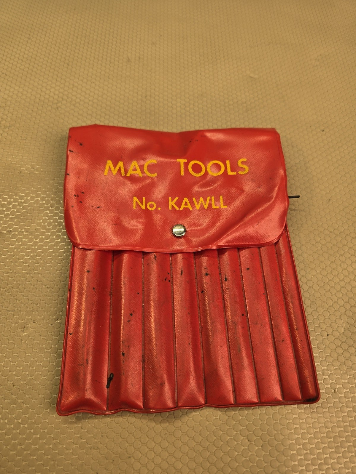 MAC TOOLS No. KAWLL 9 Piece SAE Long Arm Hex Key Wrench Set in Red Pouch