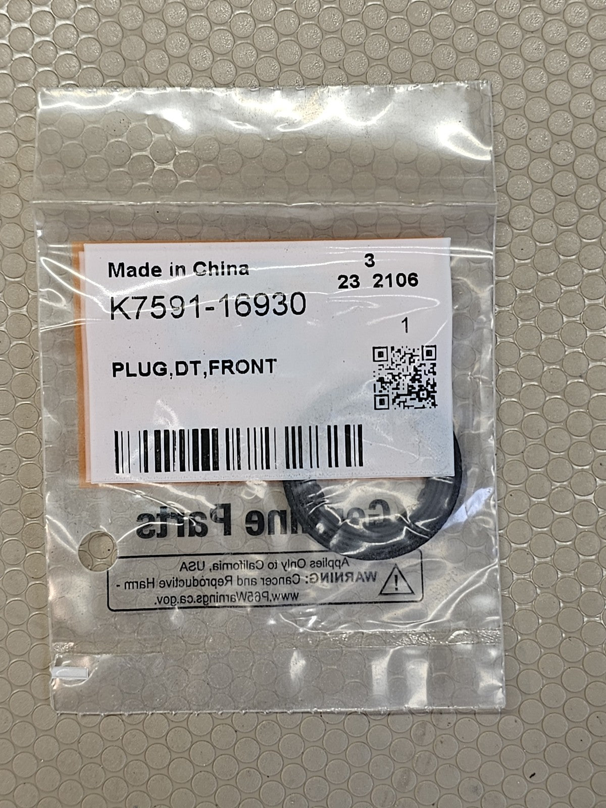 Kubota K7591-16930 Front Propeller Shaft DT Plug RTV-X