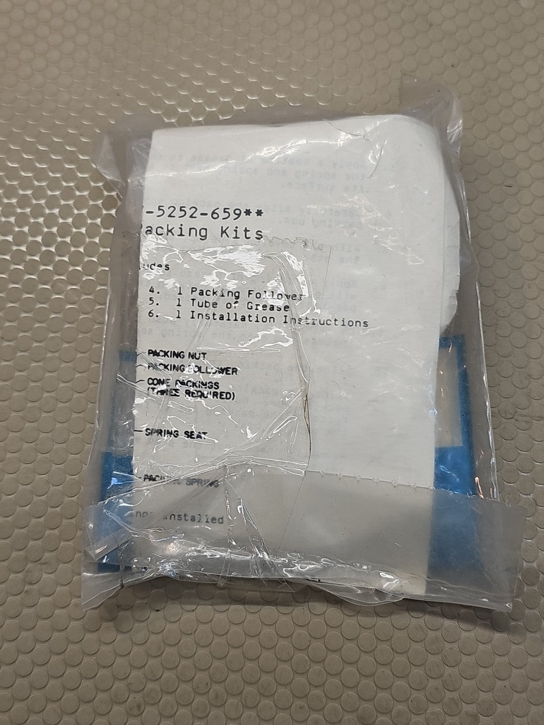 JOHNSON CONTROLS U-5252-659 TEFLON CONE PACKING KIT 17-370-3
