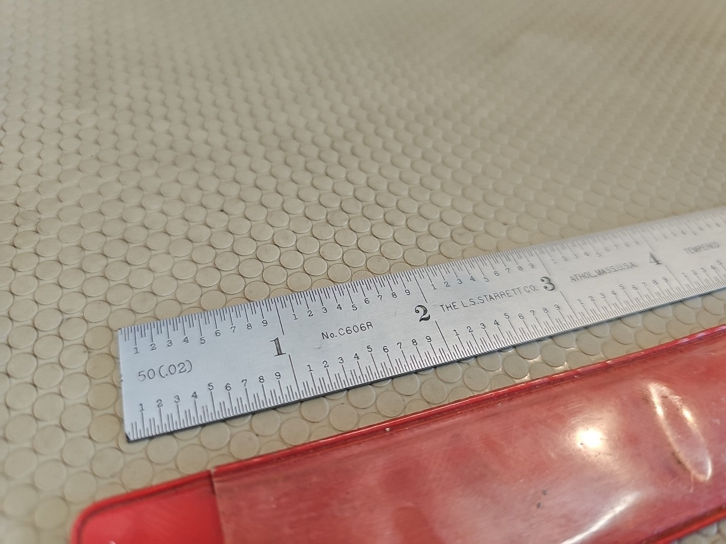 STARRETT No. C606R-12 12” Long Spring-Tempered Steel Rule w/Inch Grad. USA!