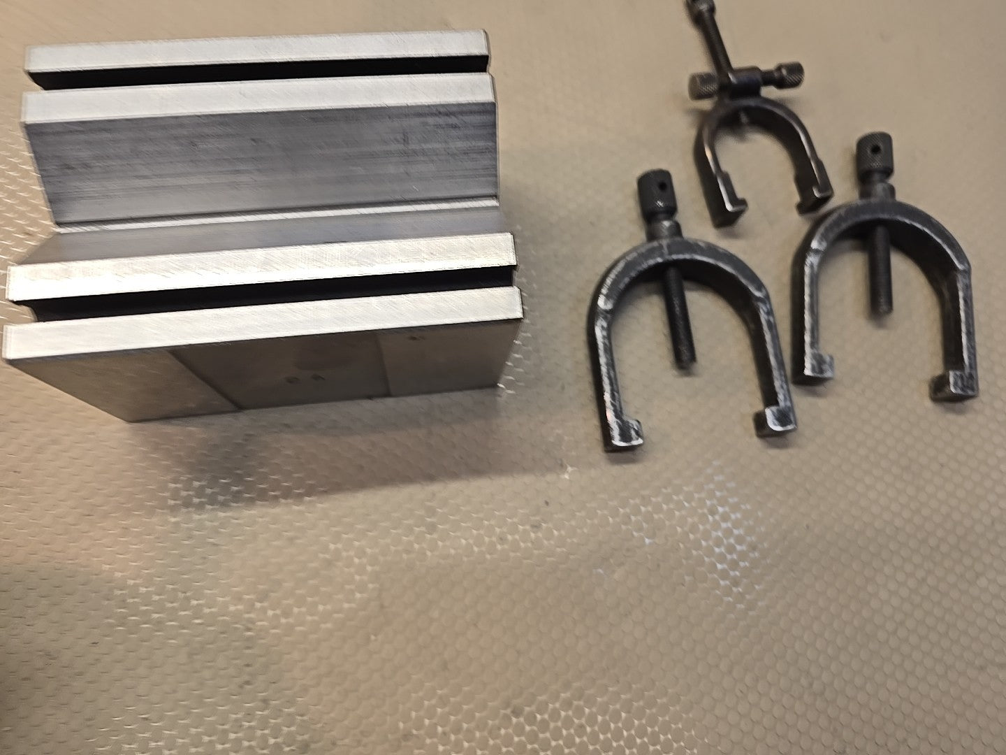 FOWLER  5 X 3 Inch V Block VEE BLOCK WITH CLAMPS SET OF 3