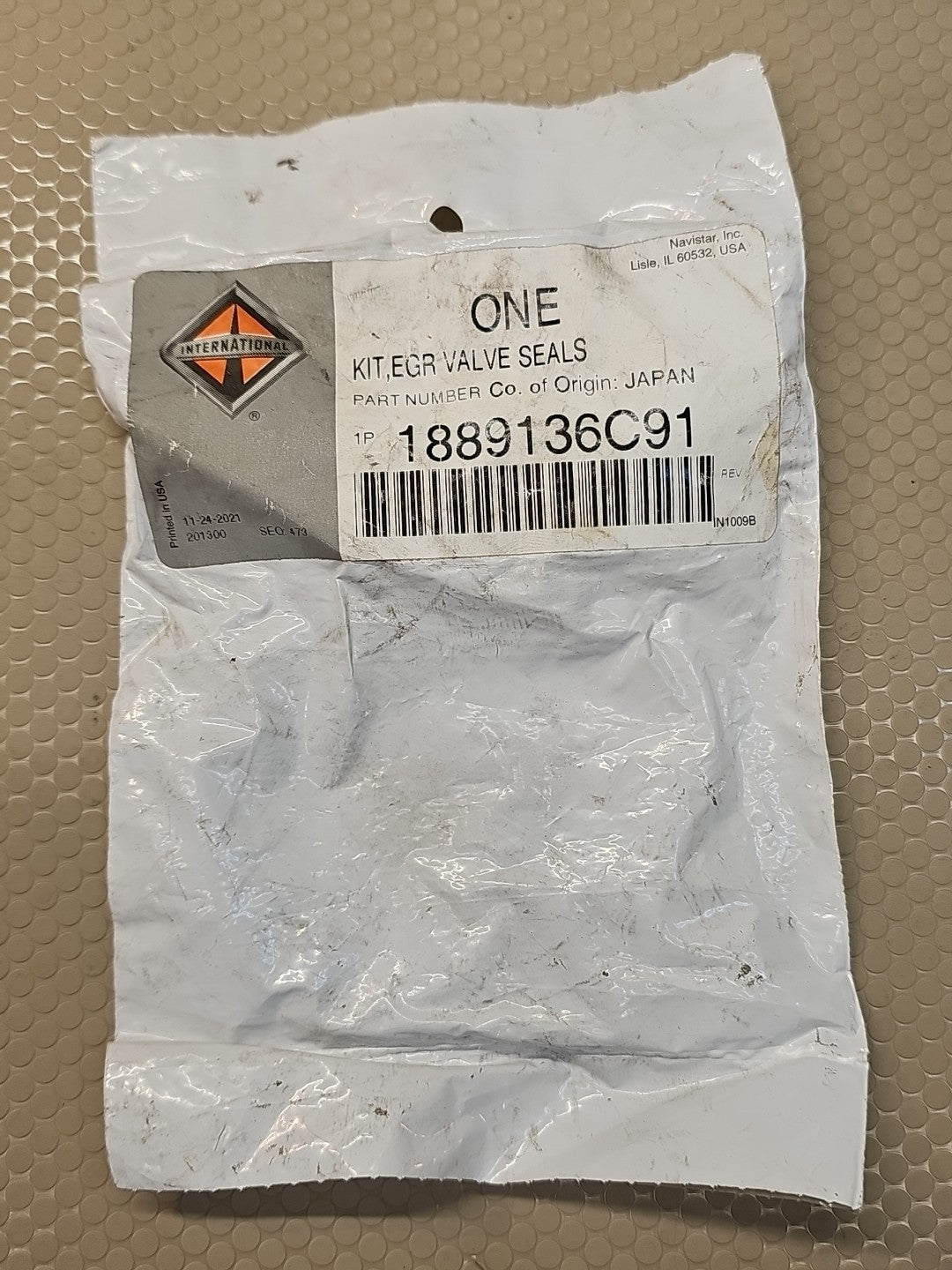 International 1889136C91 Gasket,Kit Egr Valve Seals, New In Bag 