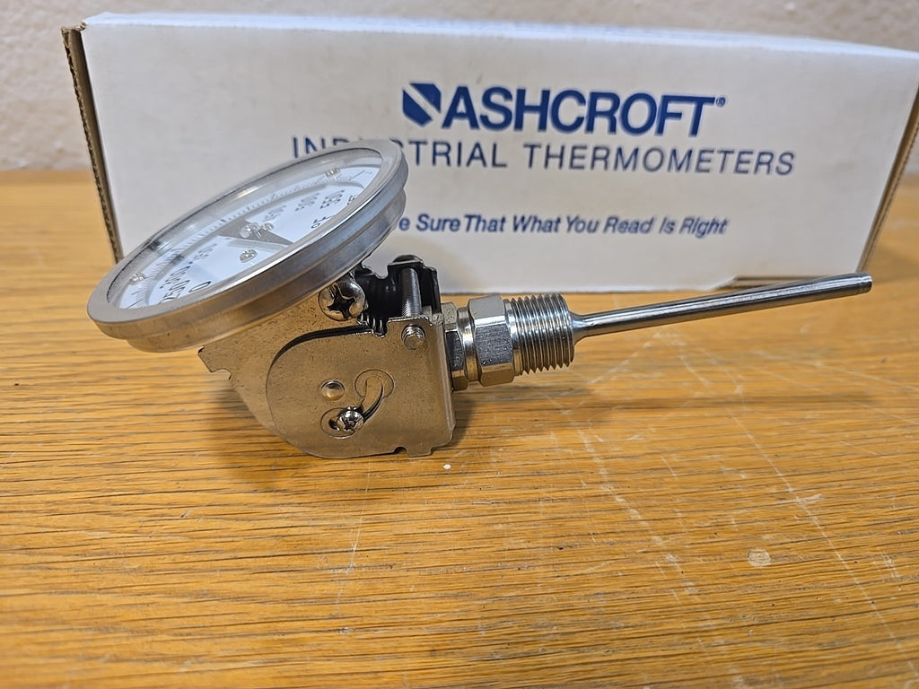 Ashcroft 3" Bimetal Thermometer 50/550F 4 Inch Stem 1/2 NPT