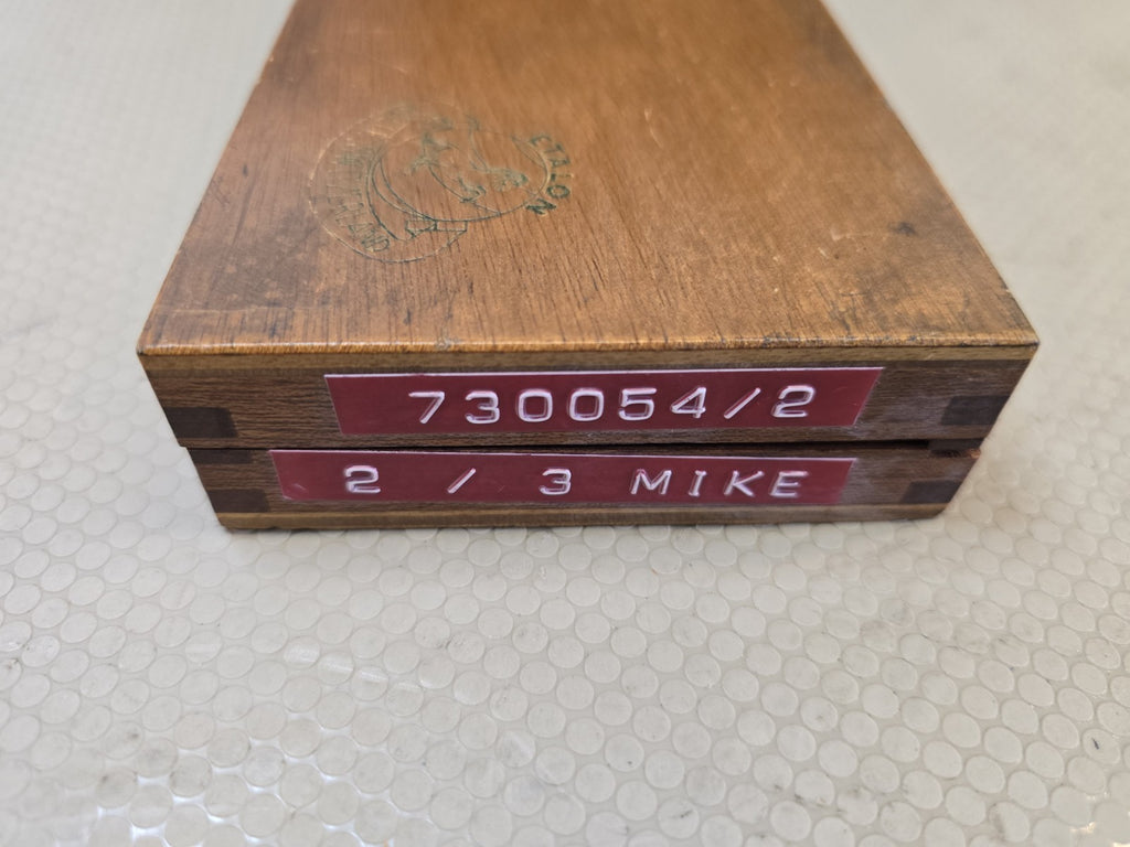 Etalon Outside Micrometer 2”-3” Carbide .0001" Original Case - Switzerland