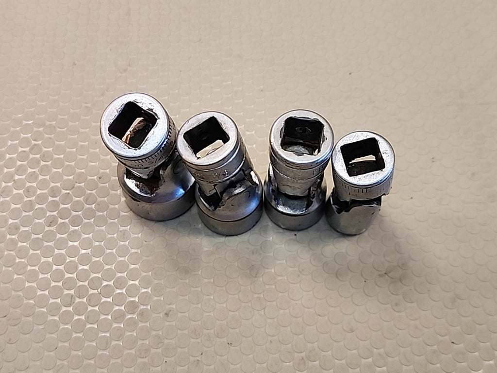 Snap-on 4 Piece 3/8" Drive 12 Point Swivel Socket Set- 7/16-3/4