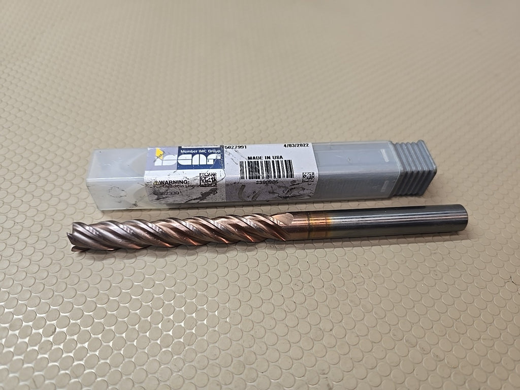 ISCAR ECI-4 437-3.0 Solid Carbide End Mill 7/16" 3" LOC 6" OAL 4 Flute 3398085