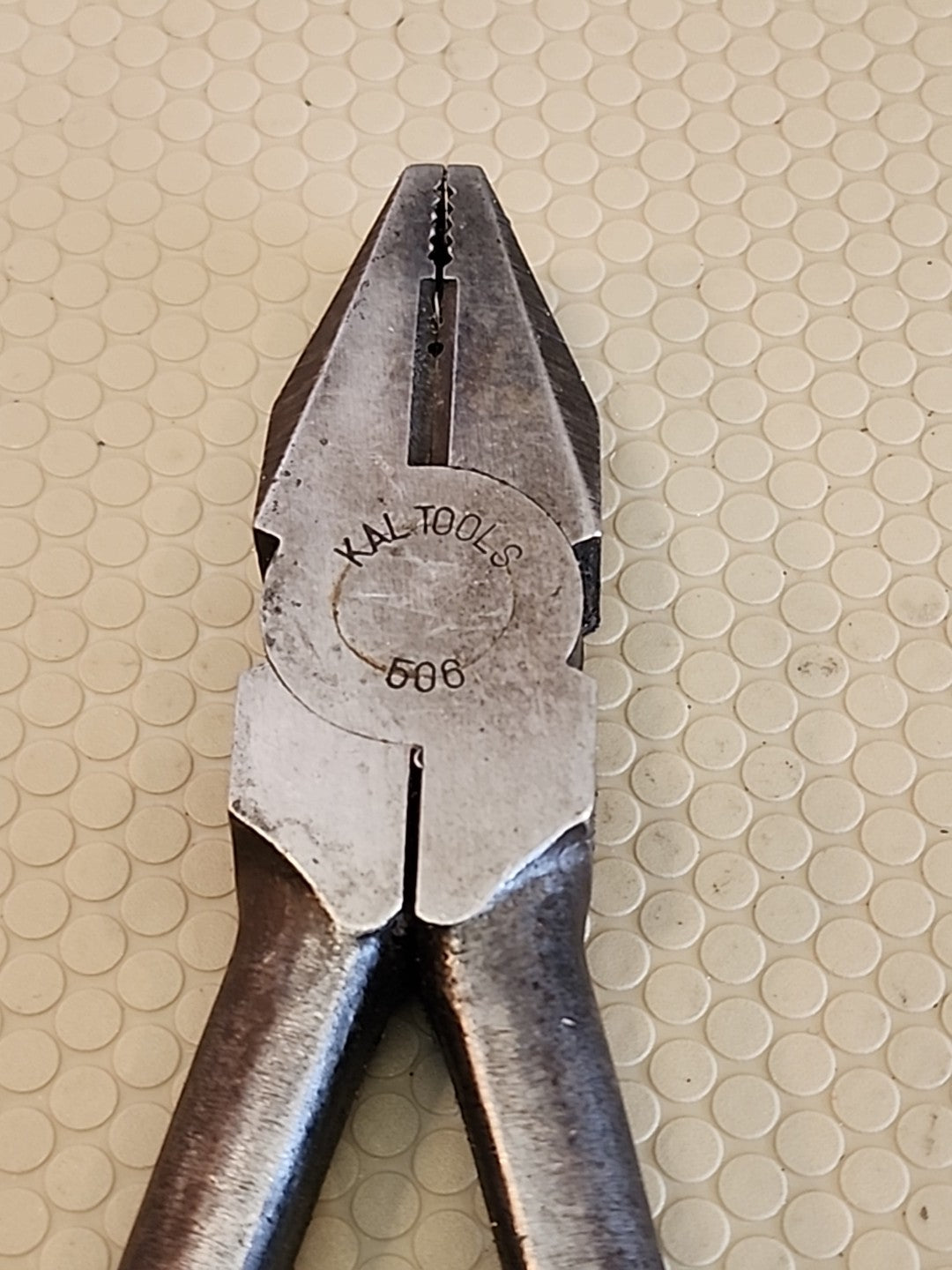 Kal Tools 6-1/4" Electricians Lineman Pliers 506 w/Side Cutters Vintage JAPAN