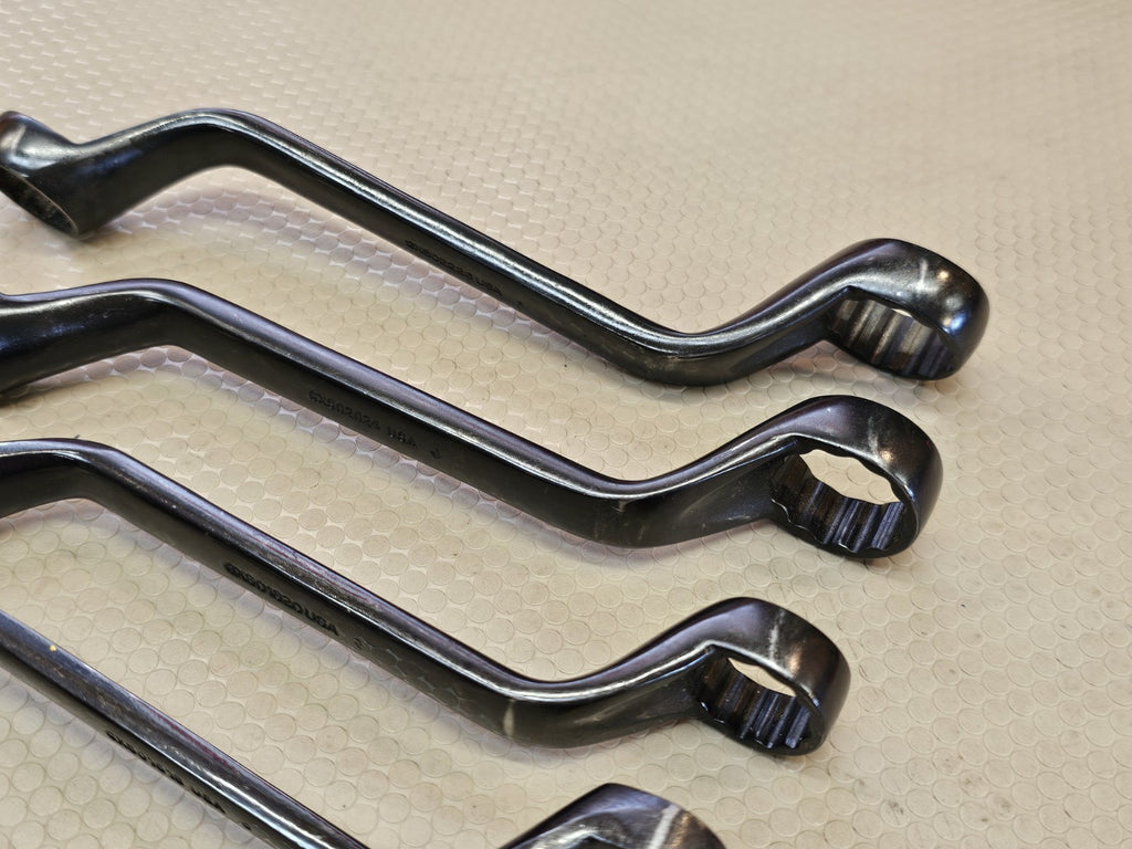 Snap-On Tools USA XS609A 8pc SAE Offset Short Box Wrench Set INDUSTRIAL *RARE!*
