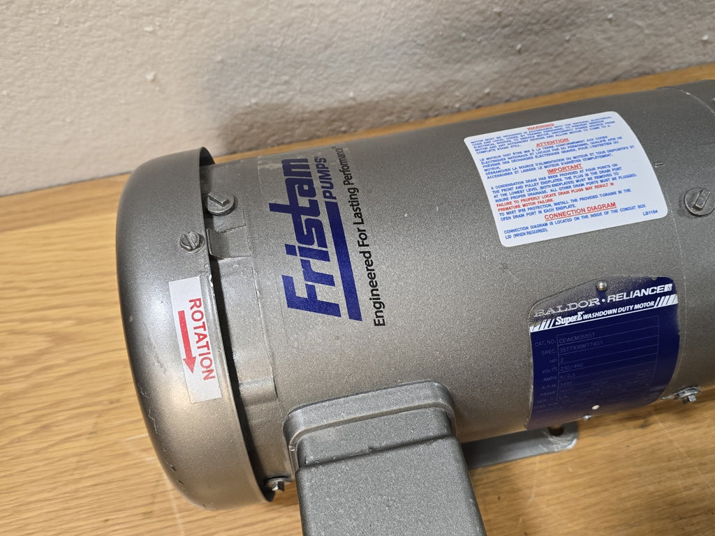 NEW! Fristam FPR 712-110 Hygeinic Centrifugal Pump Baldor CWDM3555T 2HP 3450RPM