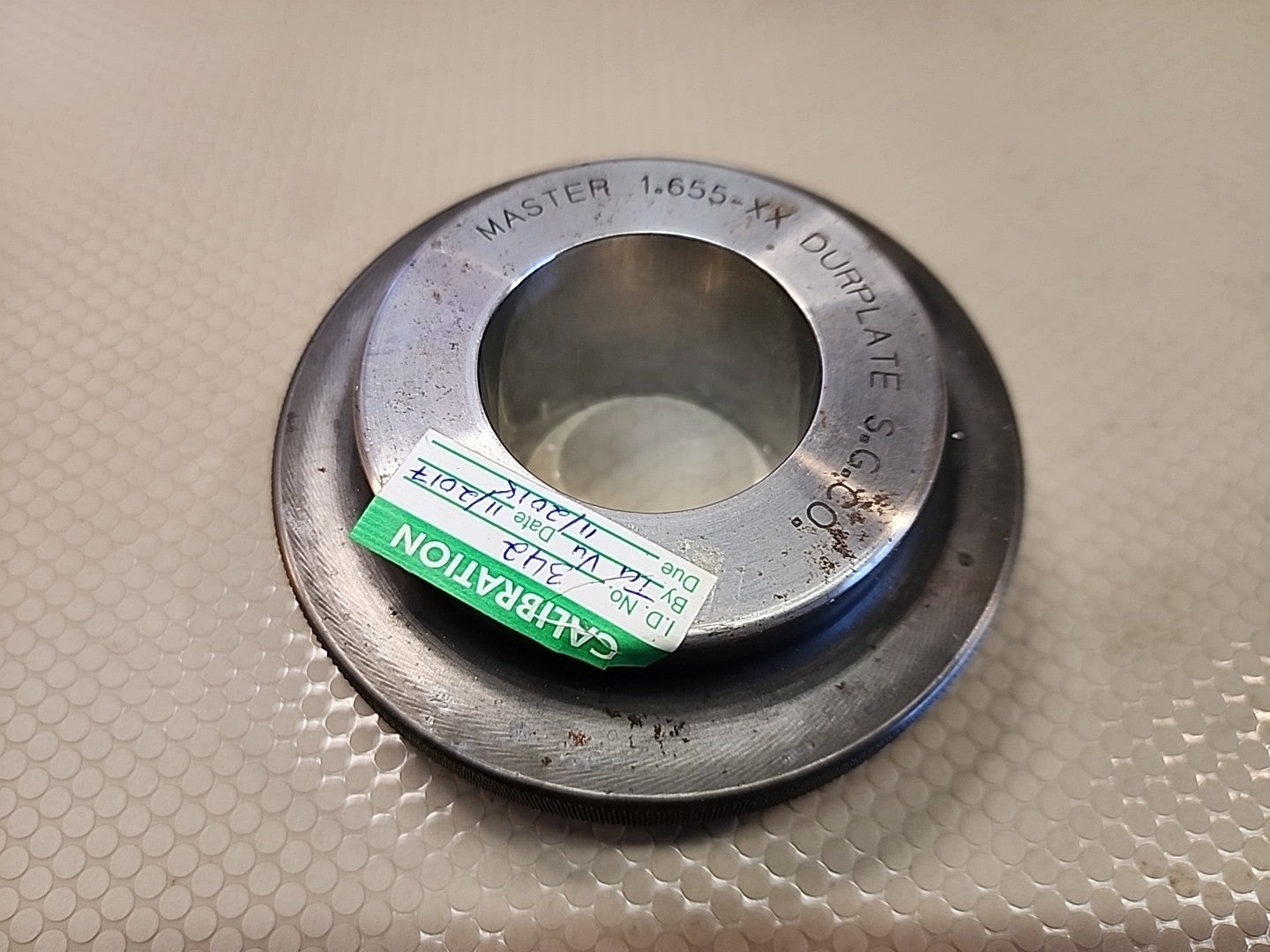 Master Ring Gauge Gage Smooth Bore 1.655" USA