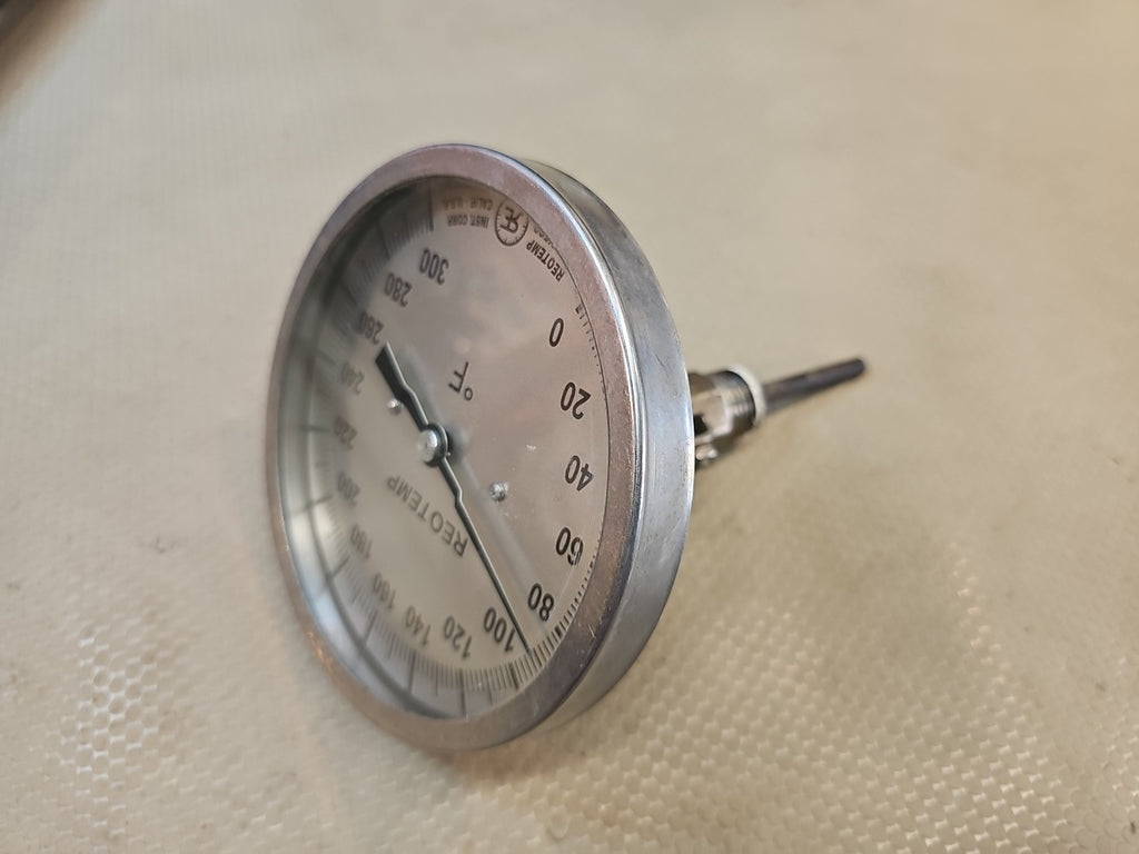5" Stem 6" Face Reotemp 60215A Thermometer Gauge 0/300 FAHRENHEIT