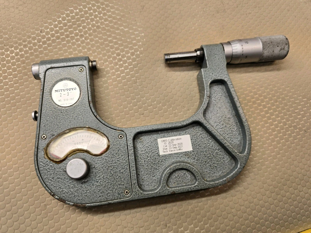 Mitutoyo 510-107 2"-3" Indicating Micrometer Jeweled .0001 w/o Case- Japan