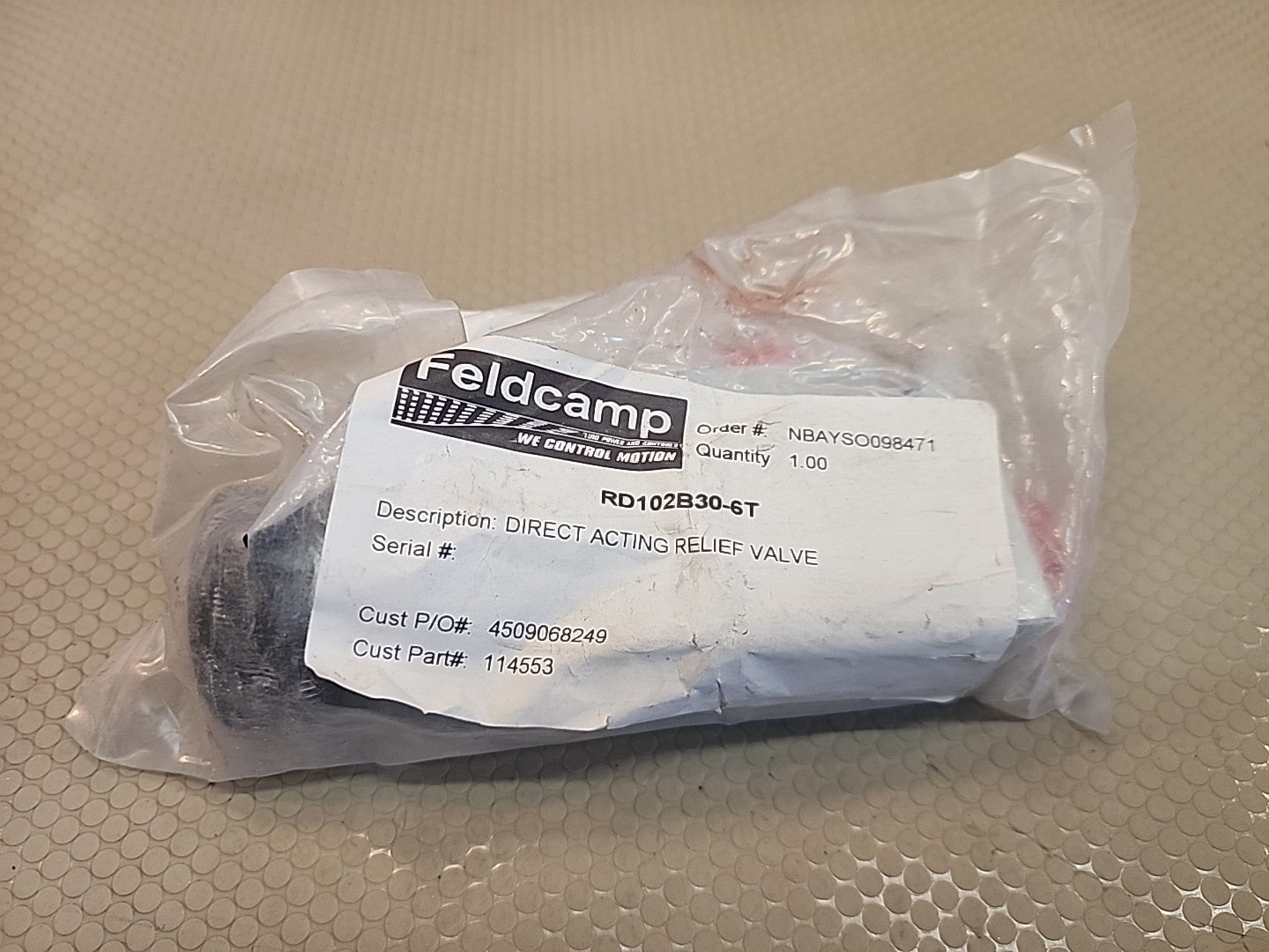 Feldcamp Hydraulic direct-acting relief valve RD102B30-6T OEM
