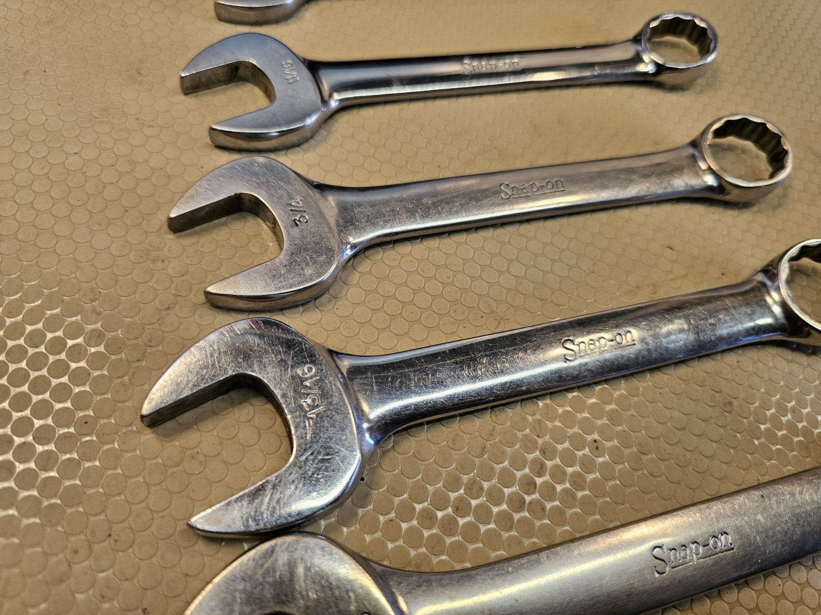 Snap-On OEXS715KSAE short combination wrench set w/ Large Sizes 15/16-11/32
