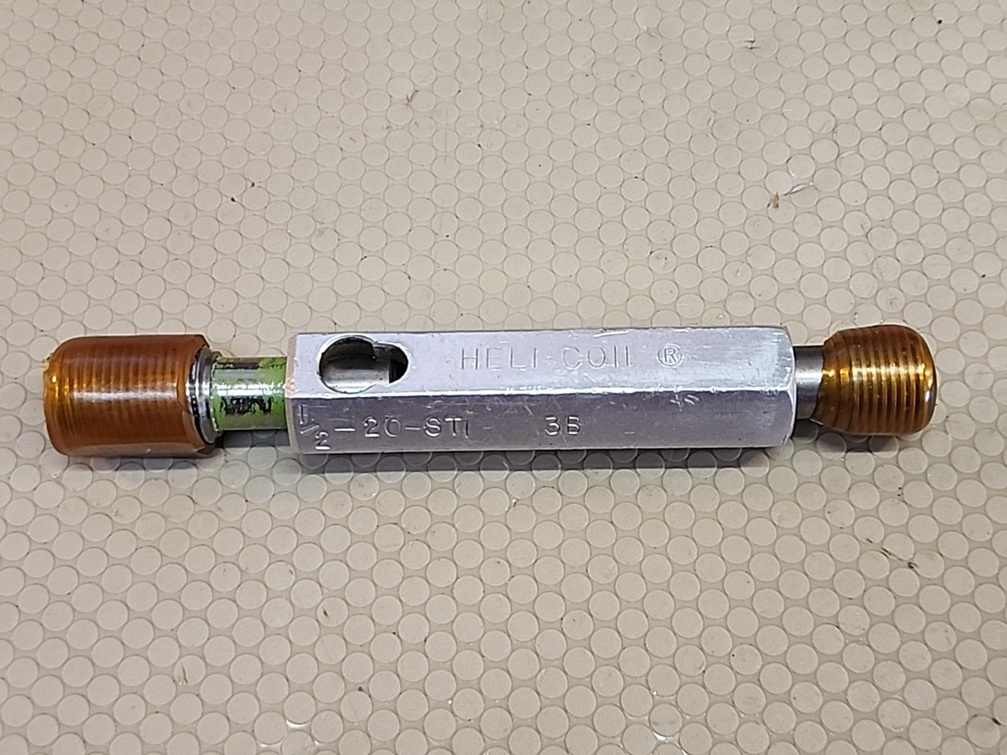 HELI-COIL 1/2-20-STI 3B PLUG GAGE .5325 GO/.5357 NO GO THREAD DEPTH 1.170