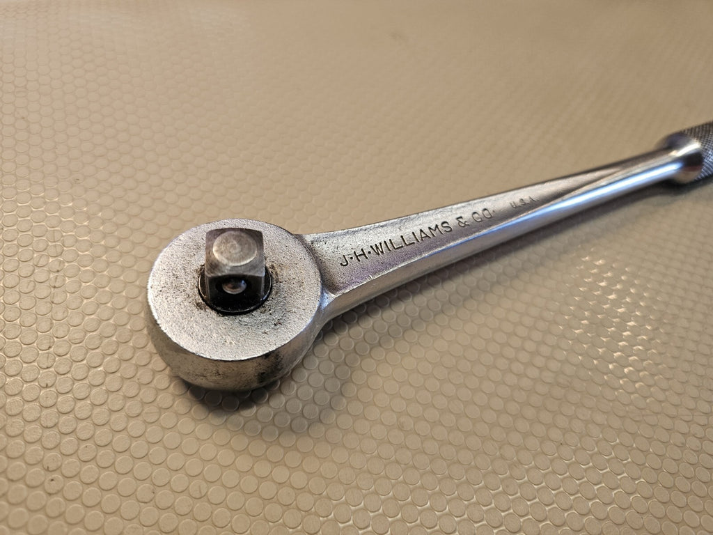 J.H. Williams S-52 SuperRatchet 1/2" Drive Ratchet Made In USA *TURNS VERY WELL*