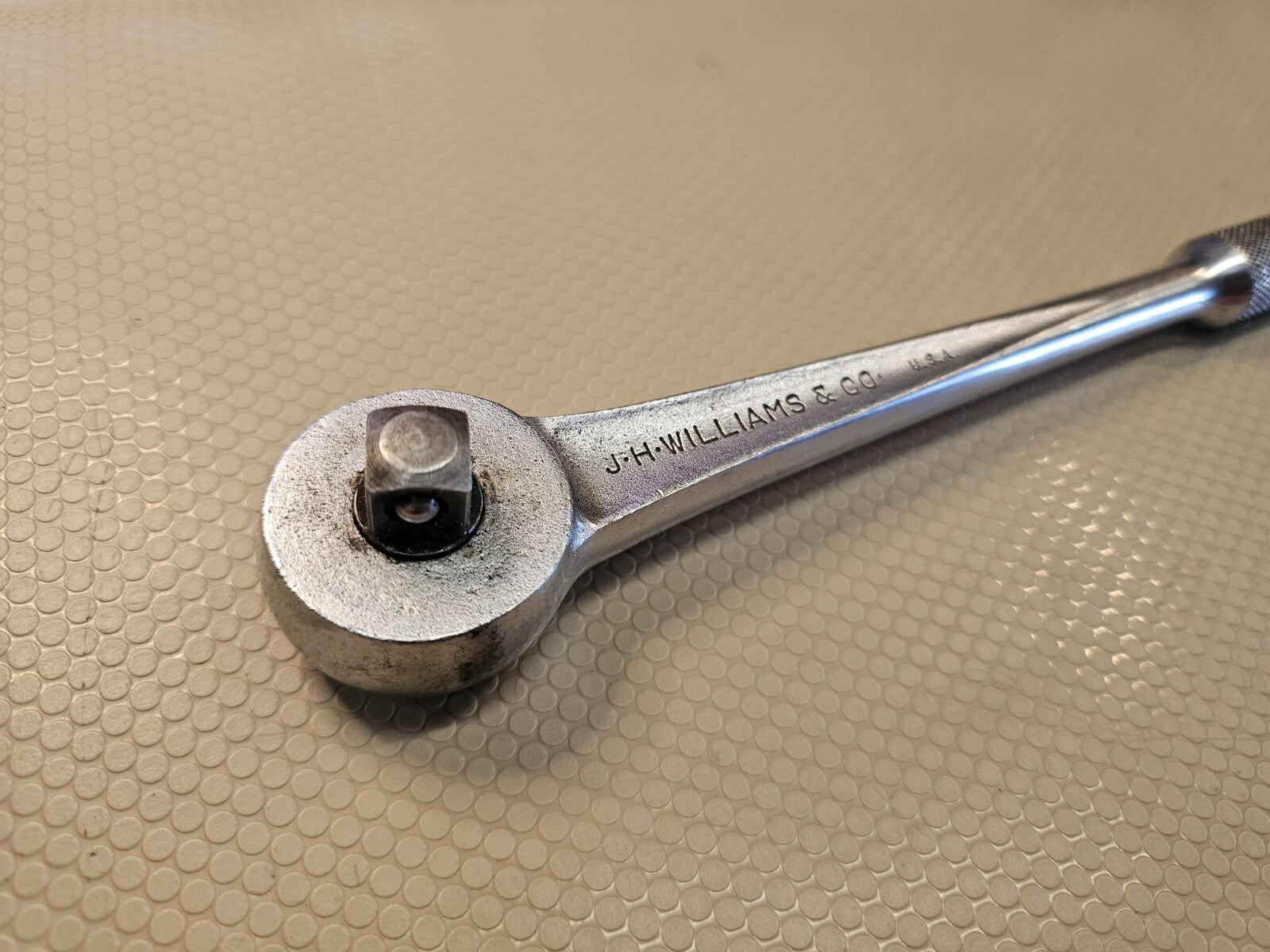 J.H. Williams S-52 SuperRatchet 1/2" Drive Ratchet Made In USA *TURNS VERY WELL*
