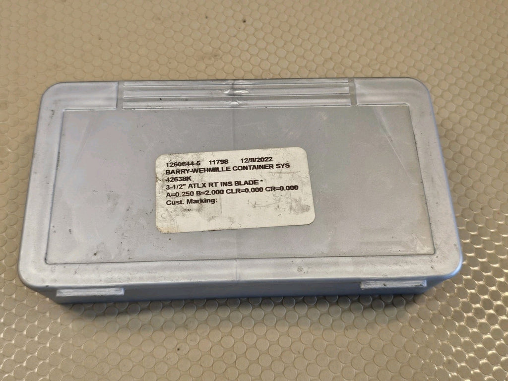 ​NEW AMADA 42638K ATLX D-Station Punch Press Rectangle RT Blade Insert .250 x2.0